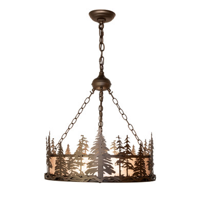 23" Wide Tall Pines Inverted Pendant