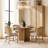 White Oak Veneer Round Pedestal Dining Table