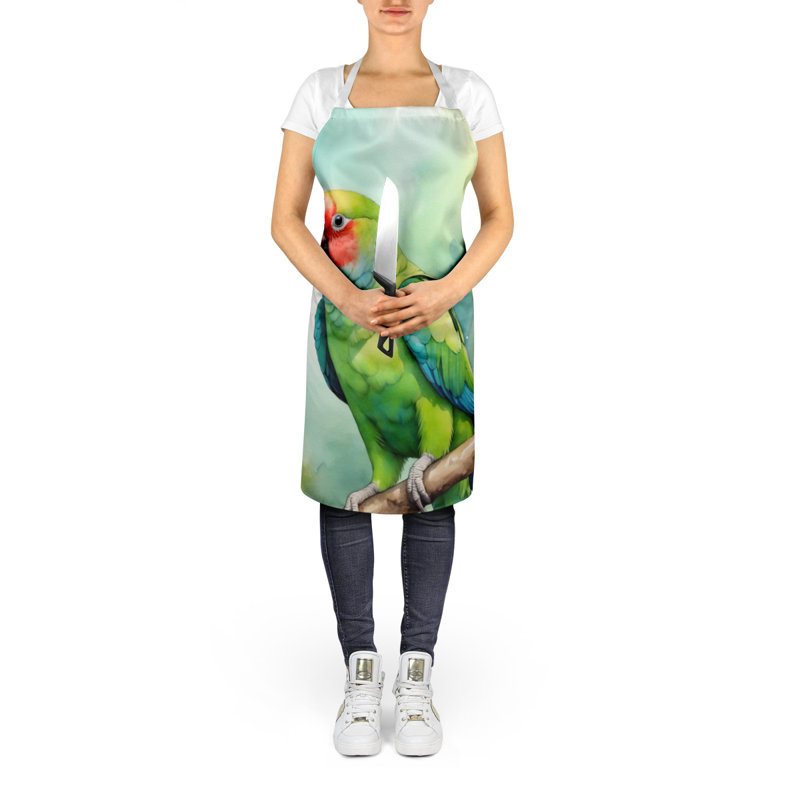 Apron, Green African Ringneck Parrot