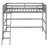 Solid Wood Twin Loft Bed with Ladder, Sturdy Pine Frame, Gray – Space-Saving Elevated Twin Bed