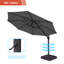 Abat-jour luxueux: parasol en porte-à-faux de 11 pi avec tissu teint dans la masse, cadre en aluminium et rotation à 360 °-1061919143