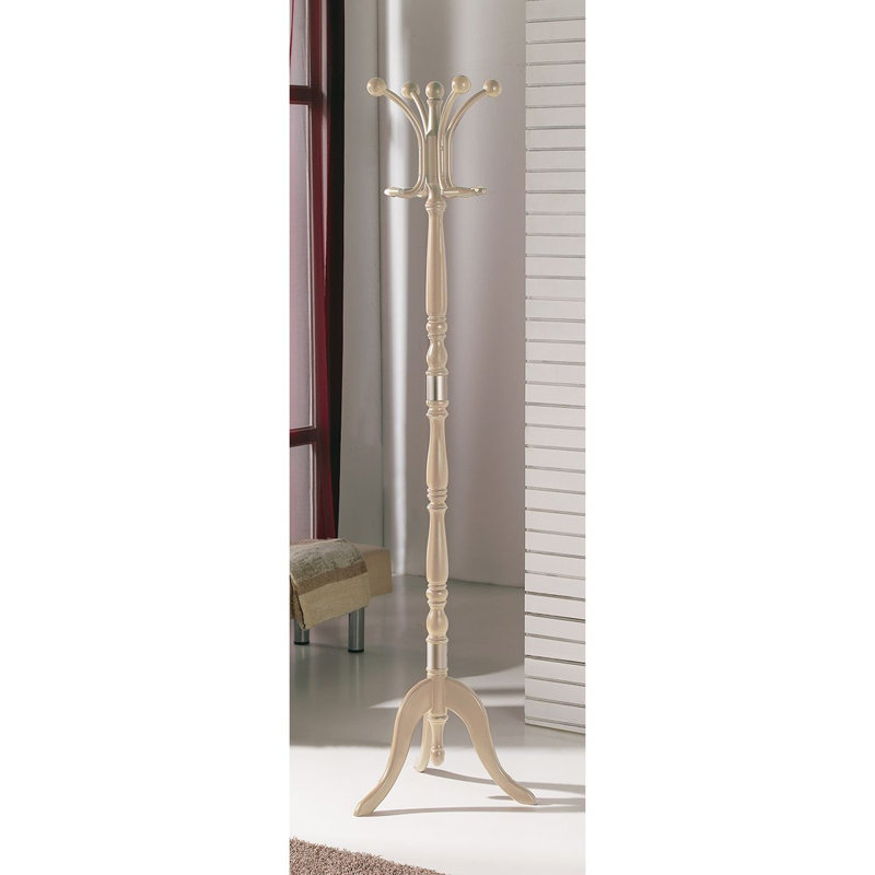 Schloss Freestanding 4 - Hook Coat Rack, White
