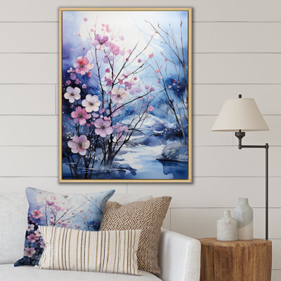 " Frosty Blue River Landscape "