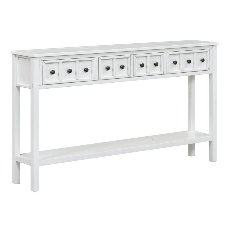 Console d'entrée rustique, Blanc antique