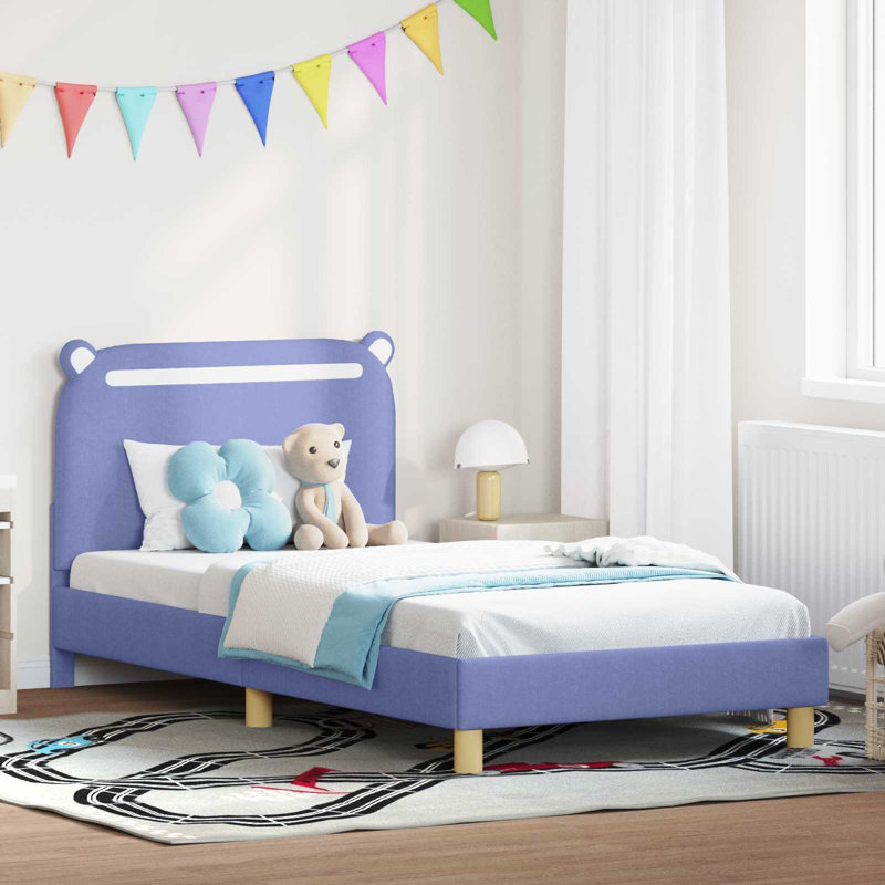 Bed Frame, European Single (90 x 200 cm), Jeans Blue