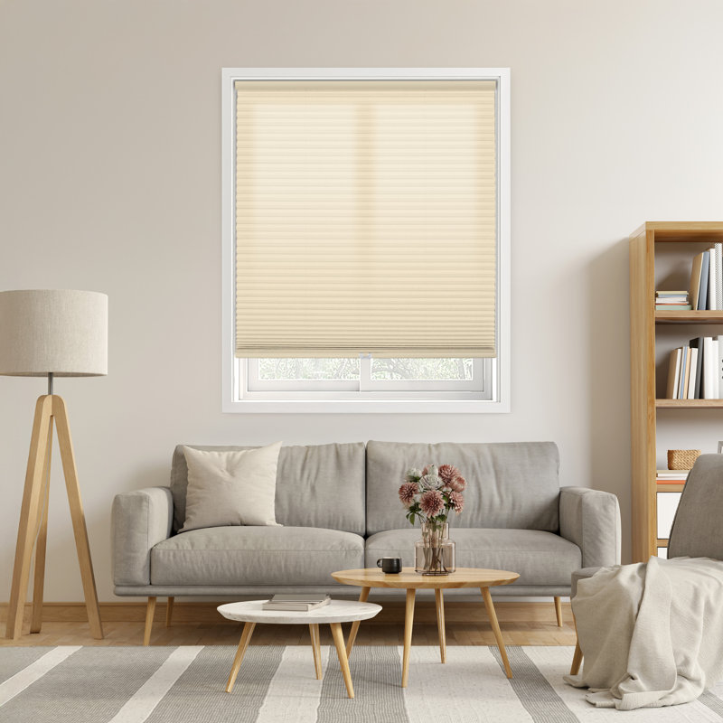 EcoHome 1.5 inch Cordless Semi-Sheer Light Filtering Cellular Shade, Alabaster, 51.5" W X 36" L