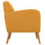 Chaise d'appoint en lin avec pieds en bois massif naturel
