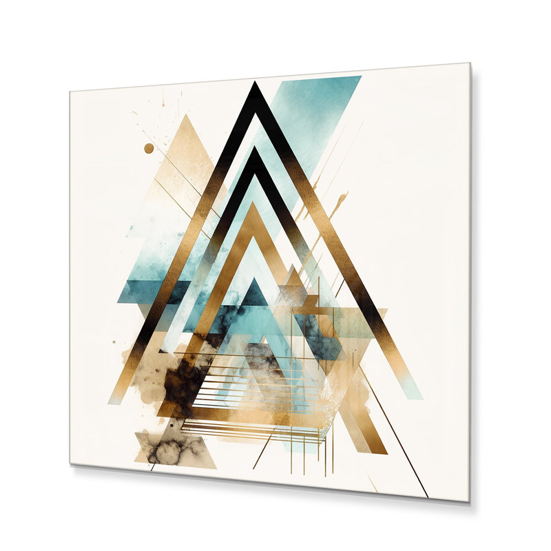 Décoration murale Triangle vert Boho I, H 16 po x l 16 po x P 1 po