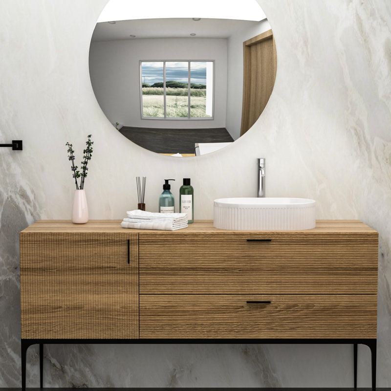 Lavabo de salle de bain en céramique blanche 19,75 x 12,26 pouces - moderne, type intérieur teint, qualité supérieure