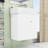 Maurice Modern Floating Bathroom Vanity with Ceramic Sink, Wave-Patterned Door and Storage Shelves-1953853999