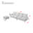 Aerolynn 104.5" Modern Technical Leather Sectional Sofa With Convertible And Ottoman-1820980333