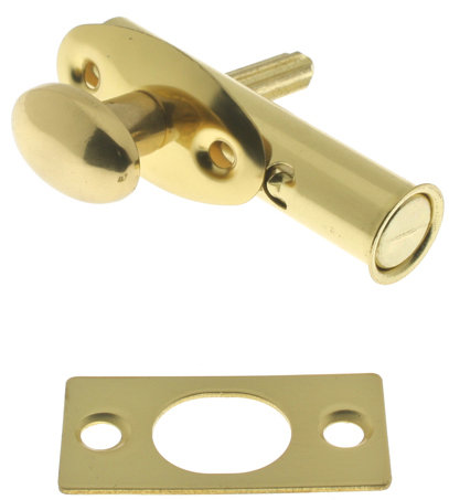 Solid Brass Mortise Door Bolt, Polished Brass