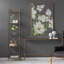 Console 56,5 x 14 x 30 po or antique, plateau en miroir