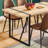 55.1"X31.4"X29.9" Rectangular Dining Table For 6, Industrial Style, 1.5" Thick Tabletop With Black Metal Legs, Kitchen And Living Room Table, 55.1"X31.4"X29.9", Fits 4-6, Space