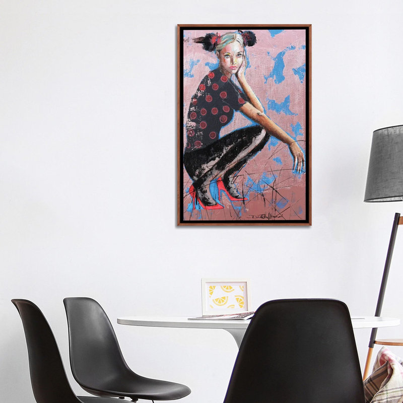 Rouge à lèvres et chocolat - reproduction d'art murale - toile encadrée, Framed Canvas, Brown, 40" x 26"