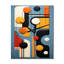 Retro Bliss Abstract Circular Geometrics II - Modern Geometric Wall Clock Oversized-99633211