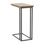 Table d'appoint en métal en métal avec plateau en bois brun