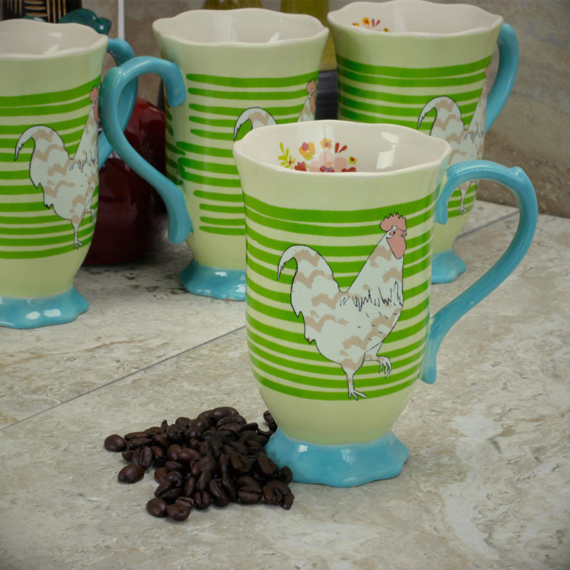 Ensemble de 4 tasses à café Life on the Farm