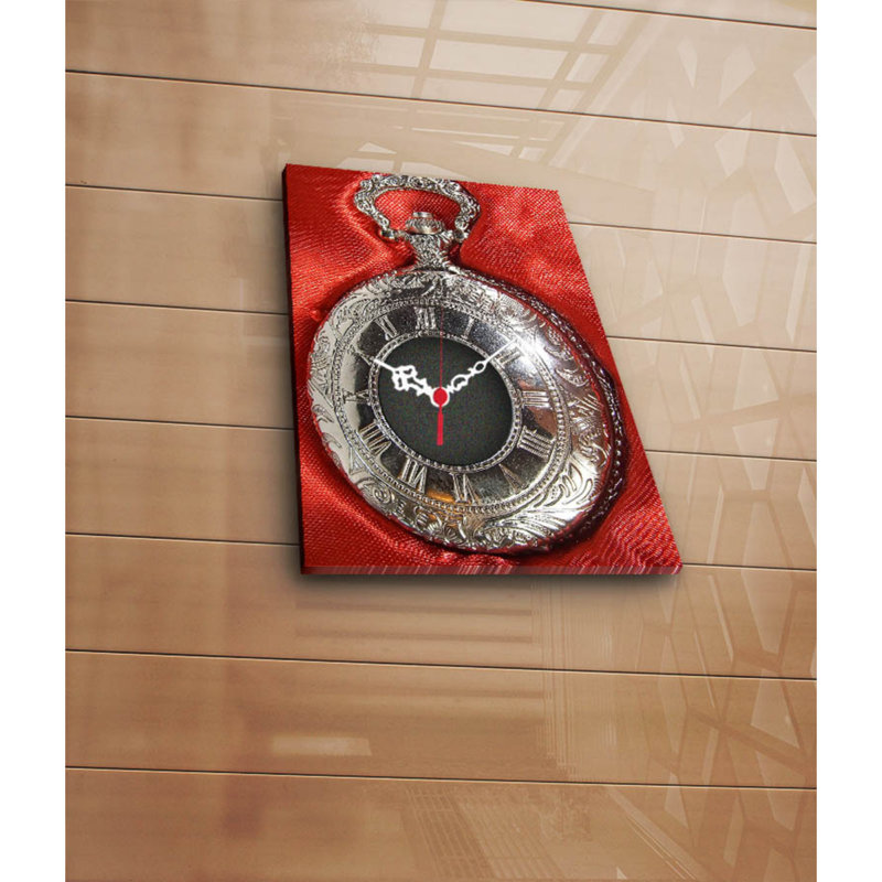 Elegant Decorative Canvas Wall Clock, 12 x 16 inches | 100% Suede Canvas, 100% Wooden Frame (Thickness: 1.2 inches) | Stylish Home Decor for Living Room, Bedroom, Office | Unique Design & Timeless Appeal