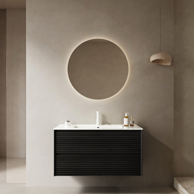 Meuble-lavabo de salle de bain 36 po avec lavabo en céramique