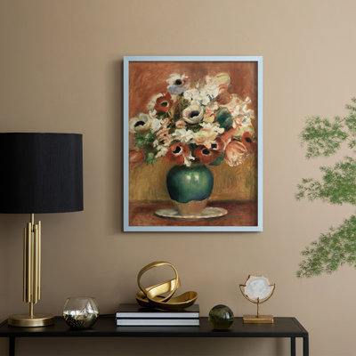 Reproduction florale vintage avec encadrement CECLX - bois massif