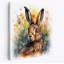 Hare Watercolour Style Canvas Print Wall Art - Wrapped Canvas Art Prints