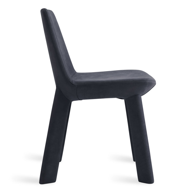 Neat Leather Dining Chair, Ink Genuine Leather