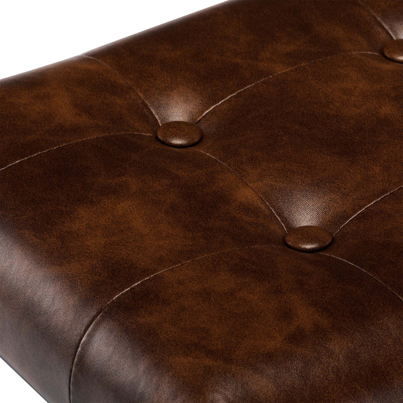 Nealla Upholstered Counter Stool with Metal Frame, Counter Stool (24” Seat Height), Dark Brown