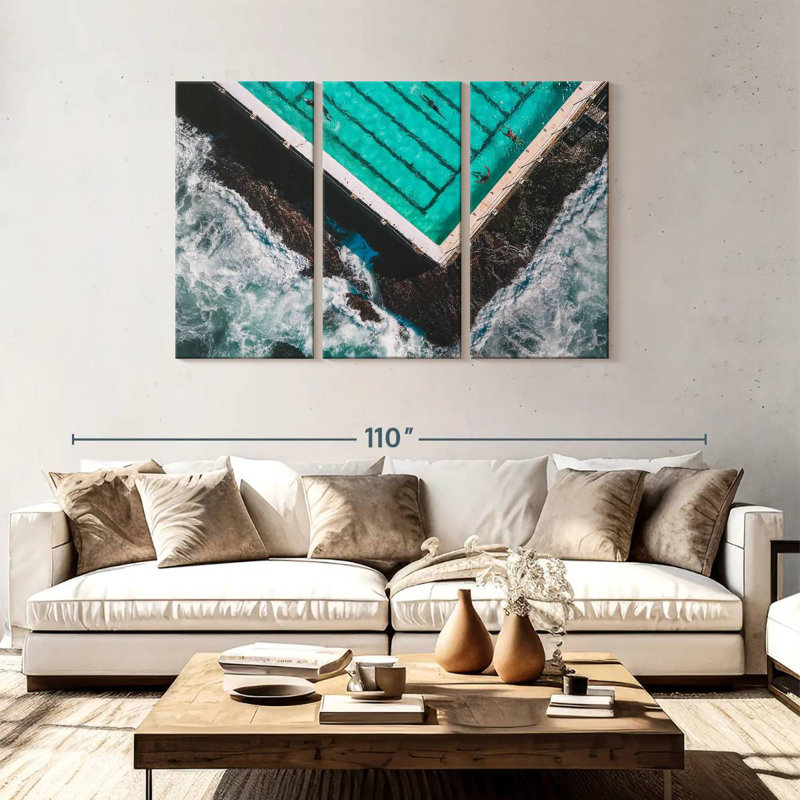 Rorry The Pool By The Beach, 48" H x 74" W