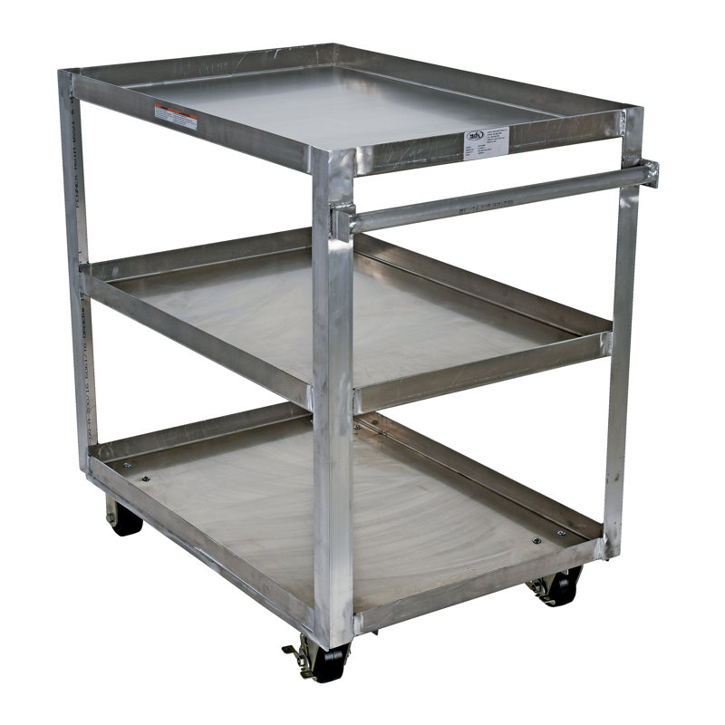 CHARIOT de SERVICE avec trois tablettes 28 po x 40 po vestil SCA3-, H 42 po x l 28 po x P 51 po