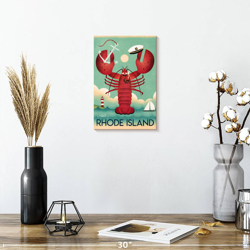 Aime Vintage Rhode Island, 12" H x 8" W