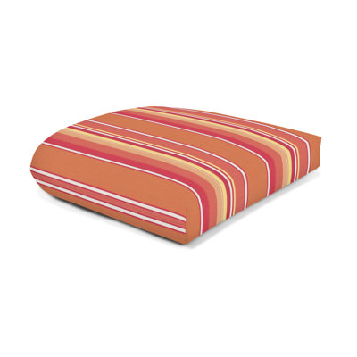 Coussin de chaise décontracté en osier pour l'extérieur, rayé résistant à la décoloration Sunbrella pour chaises de salle à manger et sièges en osier, l 19,5 po x P 19,5 po, épaisseur de 2,5 po, réversible, Dolce Oasis