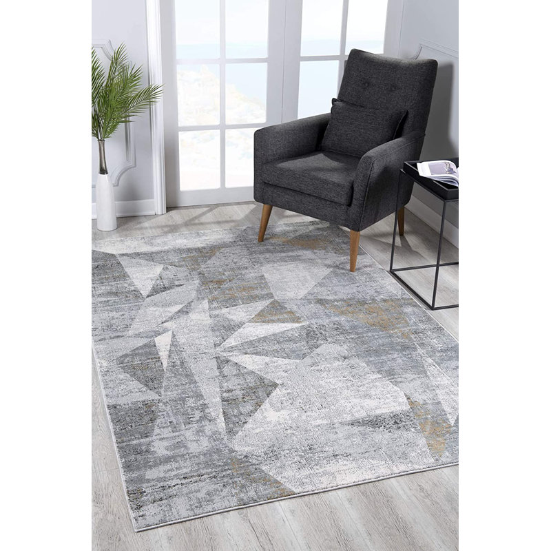 Tapis abstrait gris, Rectangle 8 pi x 11 pi