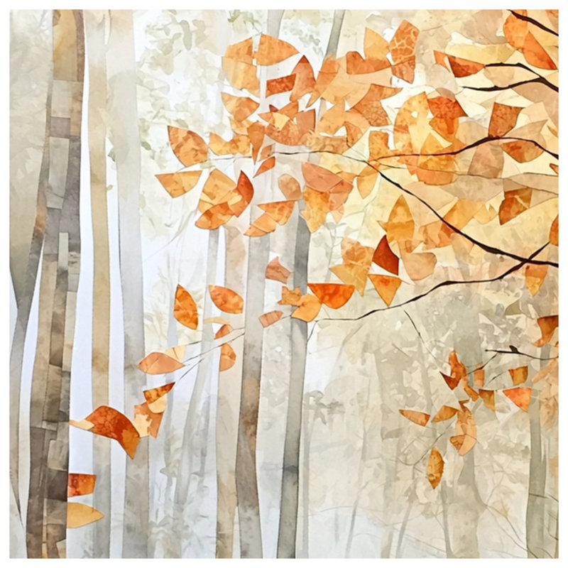 Autumn Forest Scene Blankets, 60in W x 80in H