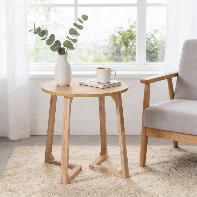 Table d'appoint étroite en bois massif Living Table