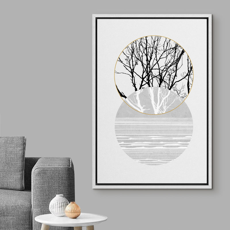 Print, 24" H x 16" W x 1.5" D, White Framed