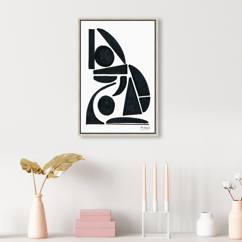 Manuel Roman - Abstracto Print by Oliver Gal, 37"H x 25"W, Silver Floater Frame