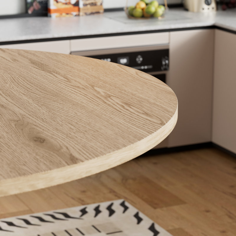 Table de salle à manger extensible ronde 43,3 "à 59,1" pour 4-8, table de salle à manger de cuisine peu encombrante avec rangement caché, table ronde à piédestal