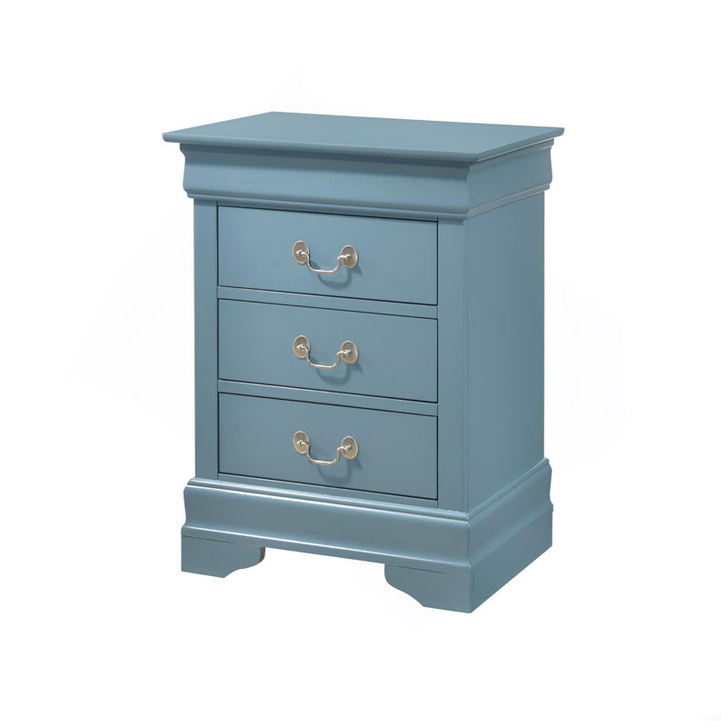 Traditional Teal Bedroom Nightstand, Teal