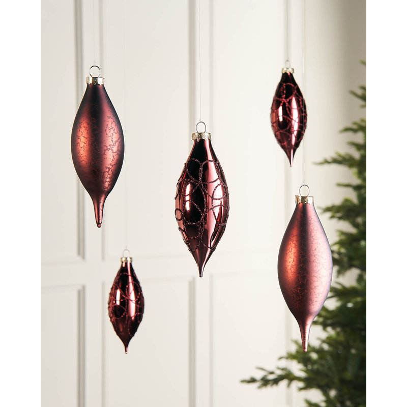 14.71cm Solid Colour Plastic / Acrylic Bauble, Burgundy