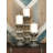 Glass Handmade Turned Style Pillar Decorative Gray Candle Holder Set