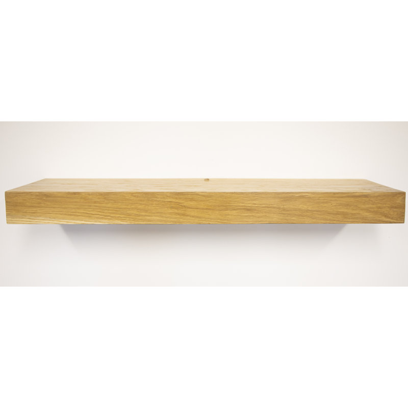 Tablette flottante en bois de chêne massif Lashundra, Naturel, H 3 po x l 41 po x P 7 po