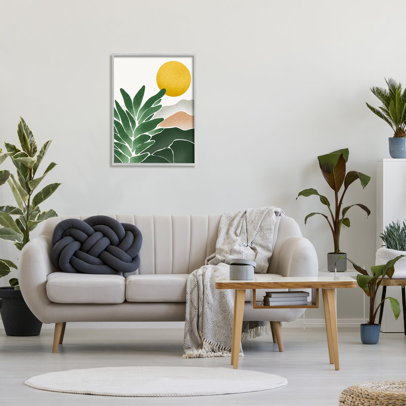 "Sunny Hills", scène botanique encadrée sur bois par Ziwei Li, impression, H 30 po x l 24 po x P 1,5 po