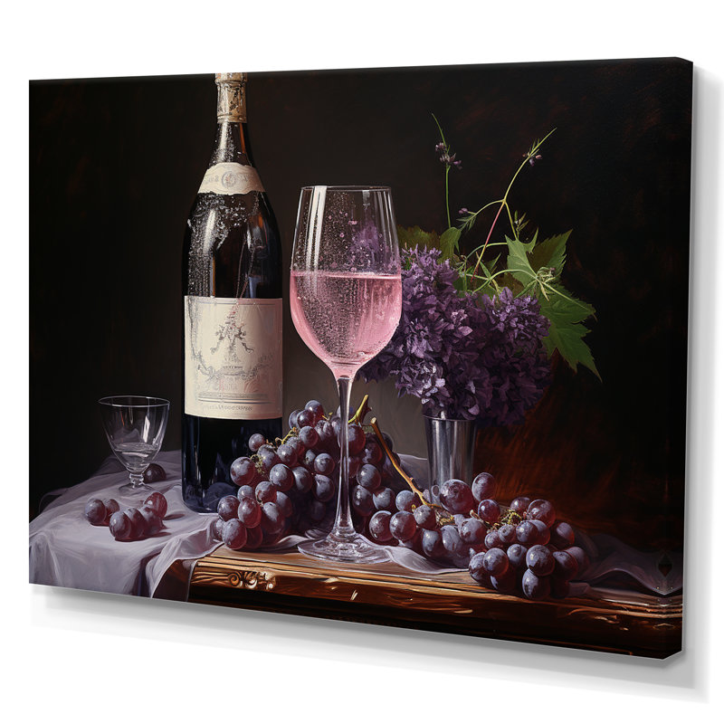 Lambrusco lustre sur toile, H 12 po x l 20 po x P 1 po, Toile tendue