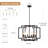 6 - Light 23.6" Wide Dimmable Geometric Lantern Farmhouse-style  Chandelier For Entryway Foyer Bedroom Hallway-1425369993