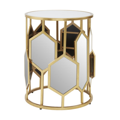 Sobel Glass Top Drum End Table