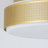 Dimmable Led Gold Drum Glass Flush Mount