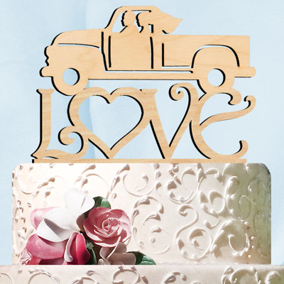 Wood Cake Topper