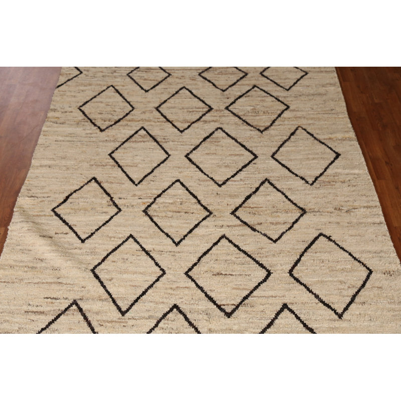 Tapis à motif géométrique oriental marocain 7 x 10