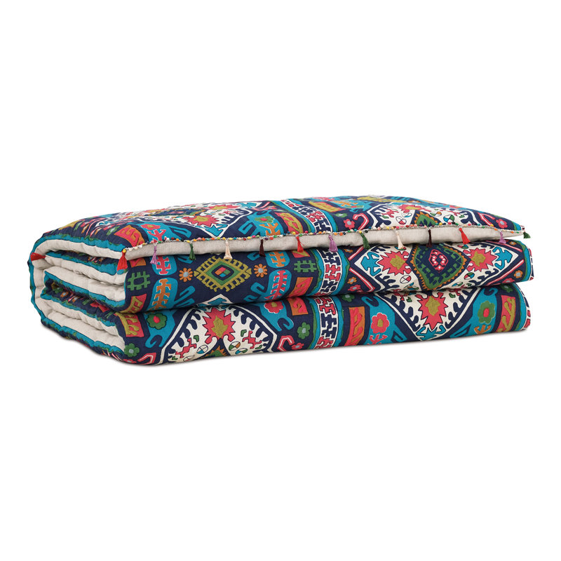Fairuza Ikat Cotton Bed Runner, King